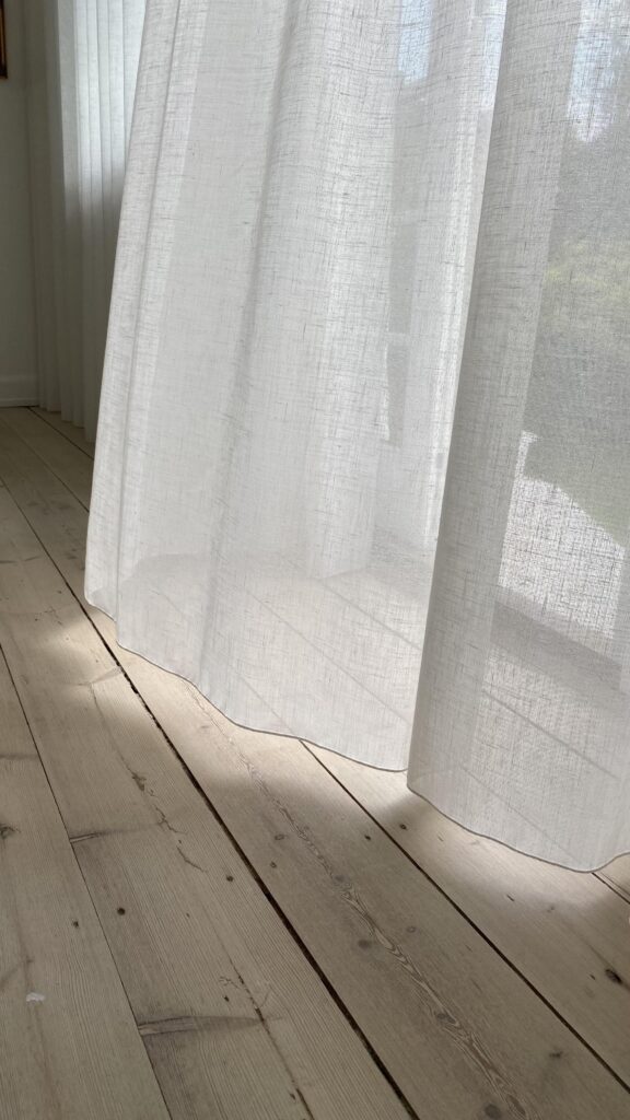 sheer white curtains