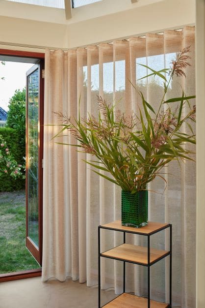 Wave curtains from Pagunette at the Lone Monna sun room
